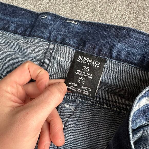 Buffalo David Bitton Straight Leg Stone Wash Jeans Men's 36x32 - Picture 6 of 7